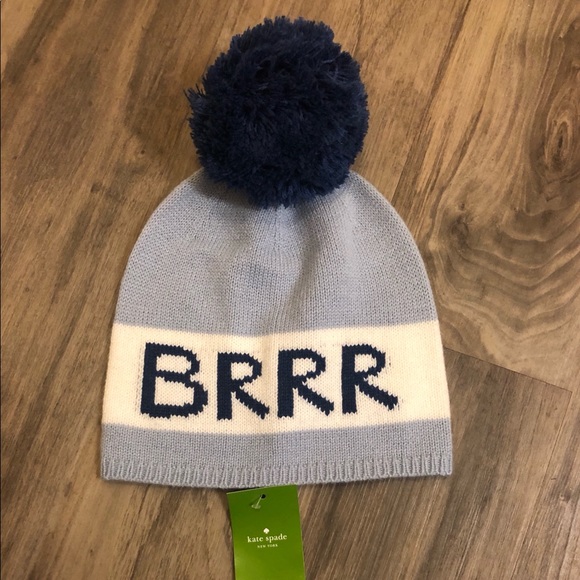 NWT Kate Spade Pom Pom Brrr Beanie - Picture 2 of 2